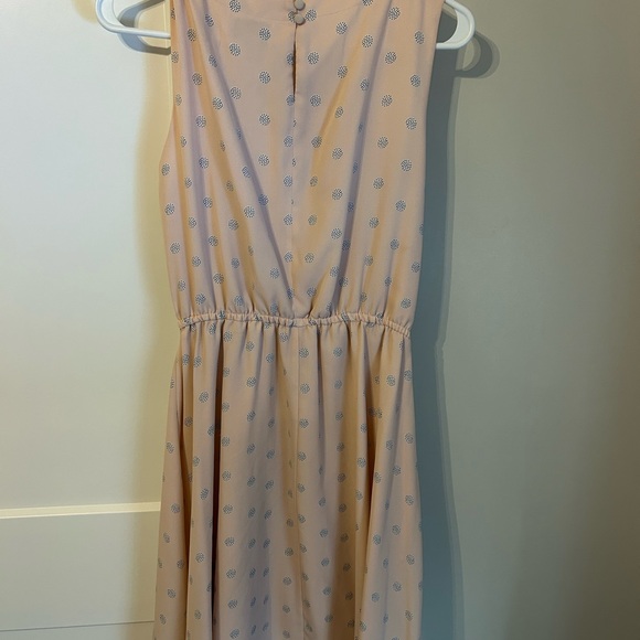 Elle Peach and Blue Midi Dress.  No Belt - Picture 3 of 5